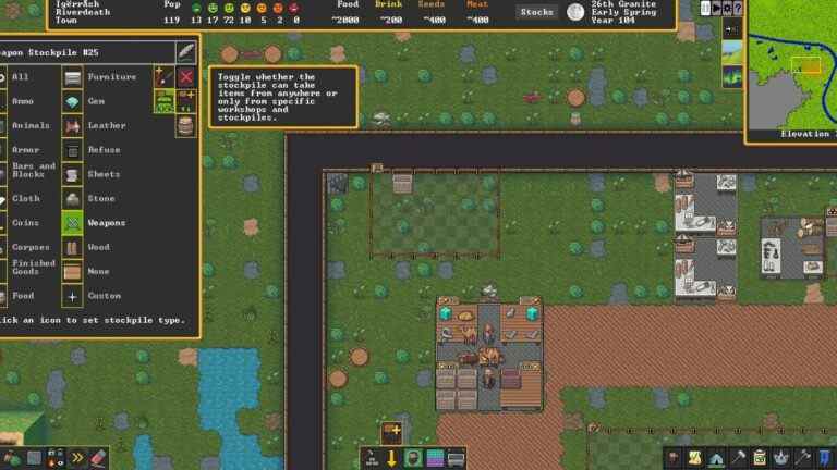 La dernière vidéo de Dwarf Fortress met en lumière de nouveaux arts et menus en retirant les poubelles

