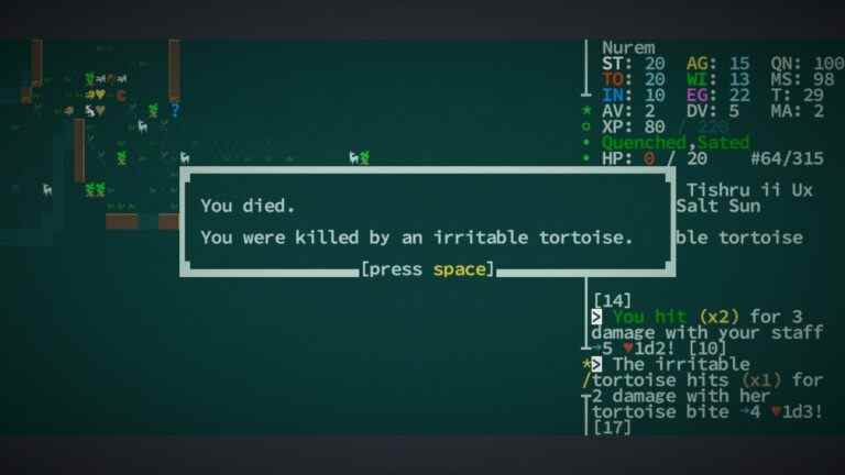 La plus grande mise à jour de Caves Of Qud a également les meilleures notes de mise à jour

