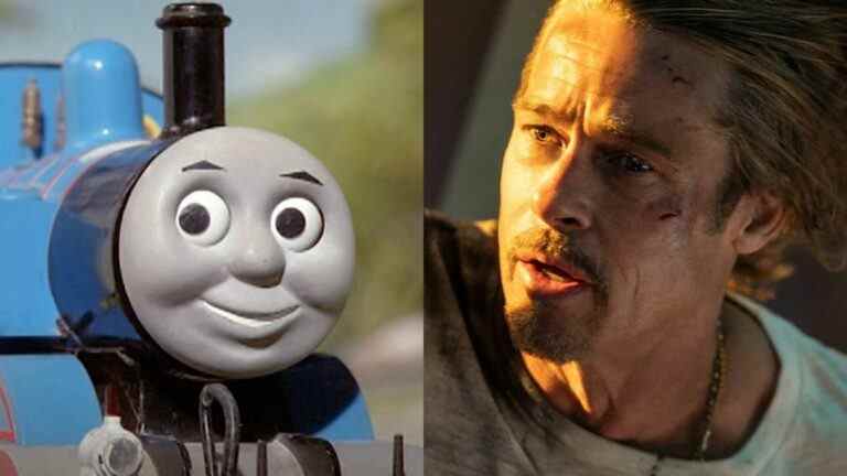 La référence Thomas The Tank Engine David Leitch et Brad Pitt retirés du train à grande vitesse
