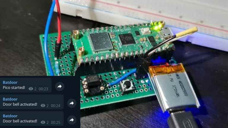 La sonnette Raspberry Pi Pico W envoie des alertes par télégramme