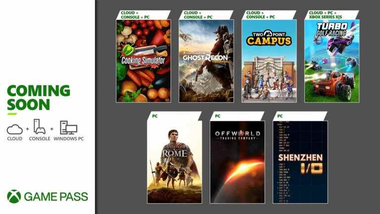 Le Xbox Game Pass ajoute Ghost Recon Wildlands, Turbo Golf Racing, Two Point Campus et plus encore début août    
