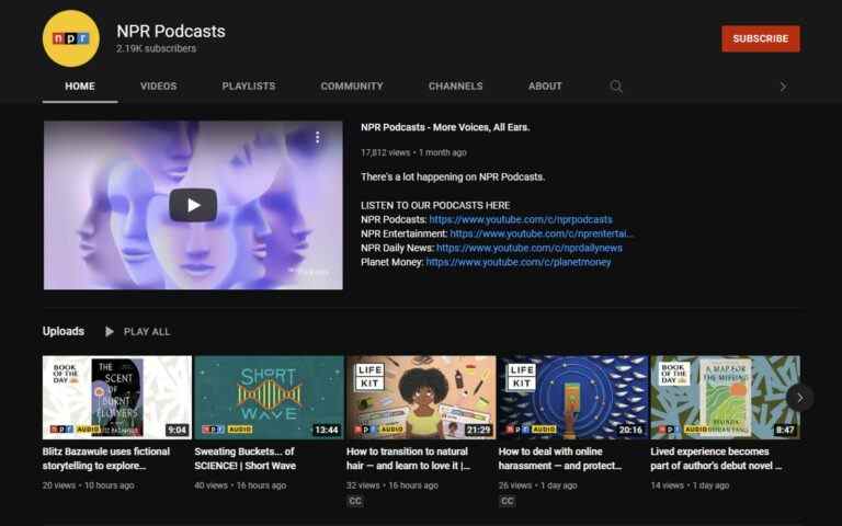 Le catalogue de podcasts de NPR arrive sur YouTube