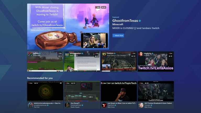 Le service de diffusion en direct de Microsoft Mixer s'arrête aujourd'hui

