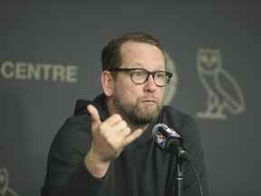 Conférence de presse de fin de saison avec l'entraîneur-chef des Raptors Nick Nurse le lundi 2 mai 2022.