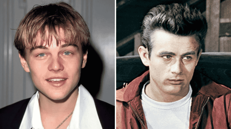 Leonardo DiCaprio in 1995, James Dean in "Rebel Without a Cause"