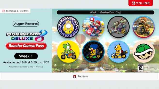 Icônes Mario Kart 8 Deluxe - Pass cours Booster Nintendo Switch Online