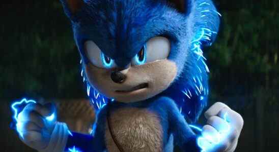 Sonic the Hedgehog charged with blue electricity