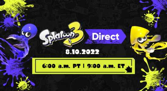 Splatoon 3 Direct prévu pour le 10 août