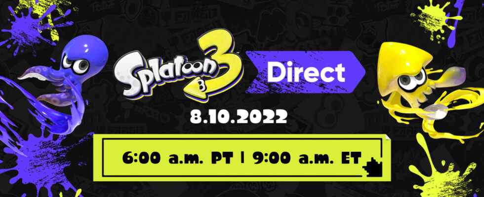 Splatoon 3 Direct prévu pour le 10 août