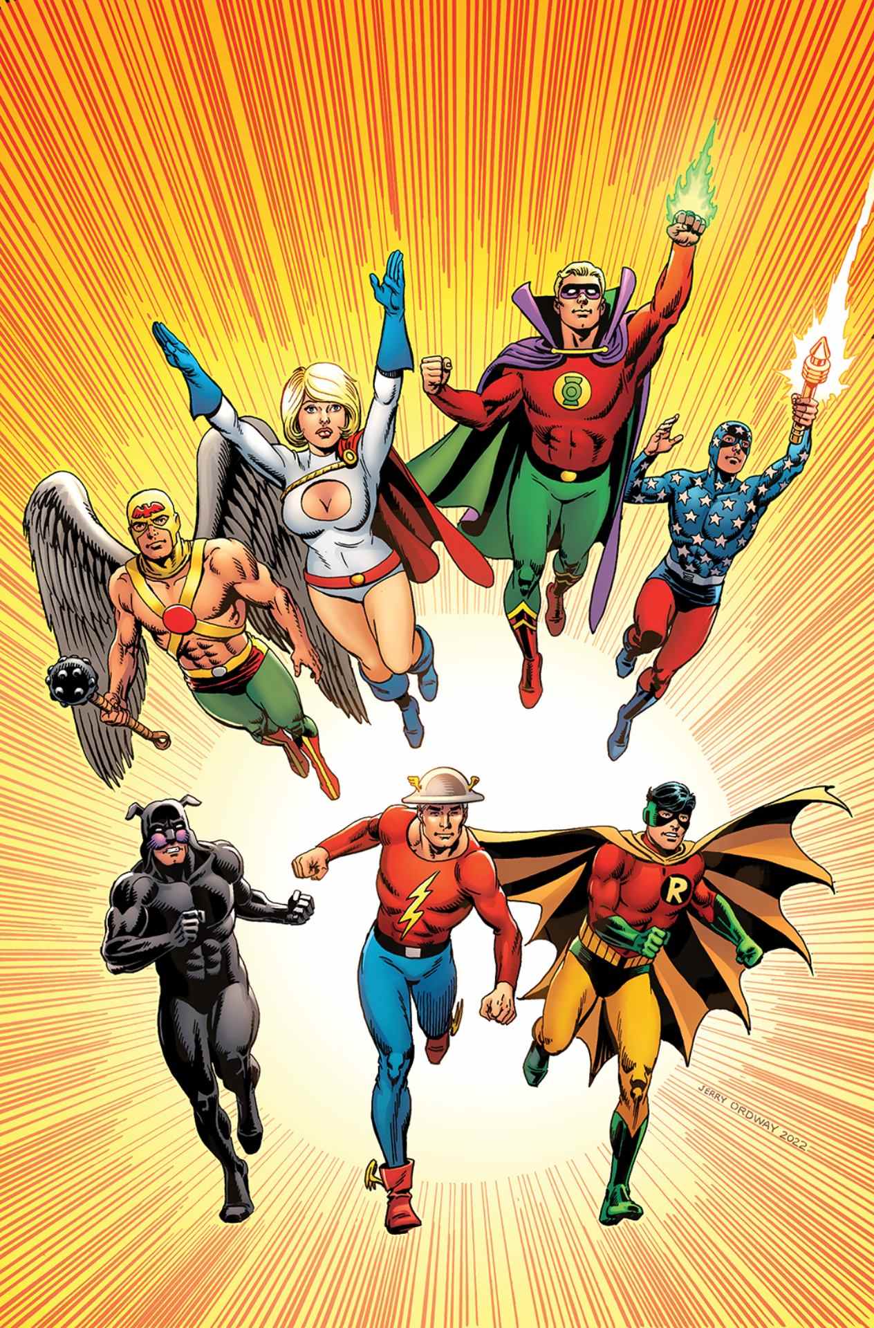 Couverture n ° 1 de la Justice Society of America par Jerry Ordway