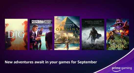 Voici la programmation de septembre d'Amazon Prime Gaming