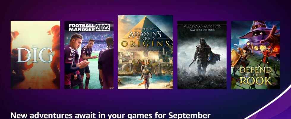 Voici la programmation de septembre d'Amazon Prime Gaming