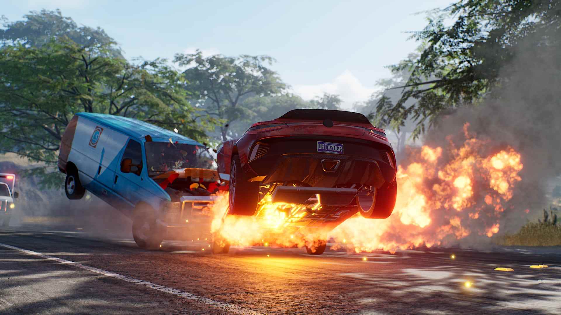 Wreckreation capture d'écran ultime expérience de jeu de course en bac à sable en monde ouvert Three Fields Entertainment THQ Nordic crée une épave MixWorld Burnout NFS Need for Speed ​​créateurs