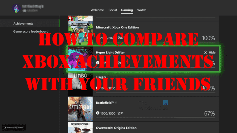 Comment comparer les réalisations Xbox avec vos amis