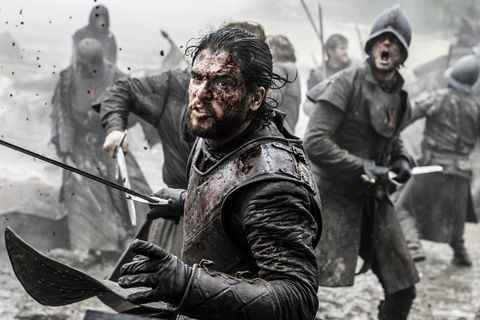 jon snow dans game of thrones s06e09, 'bataille des bâtards'