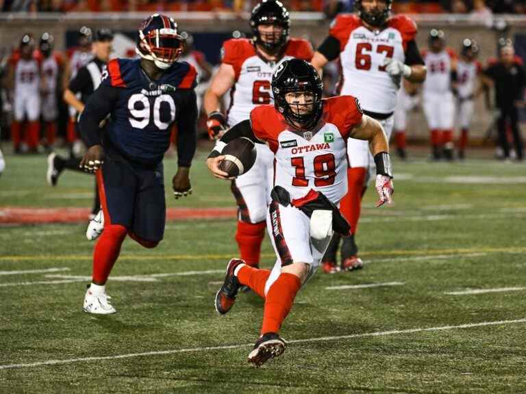 DEUX POUR LA ROUTE : Les Rouges et Noirs s’en tiennent aux Alouettes à Montréal