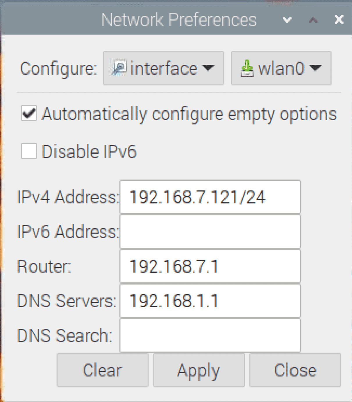 Entrez les adresses IP appropriées