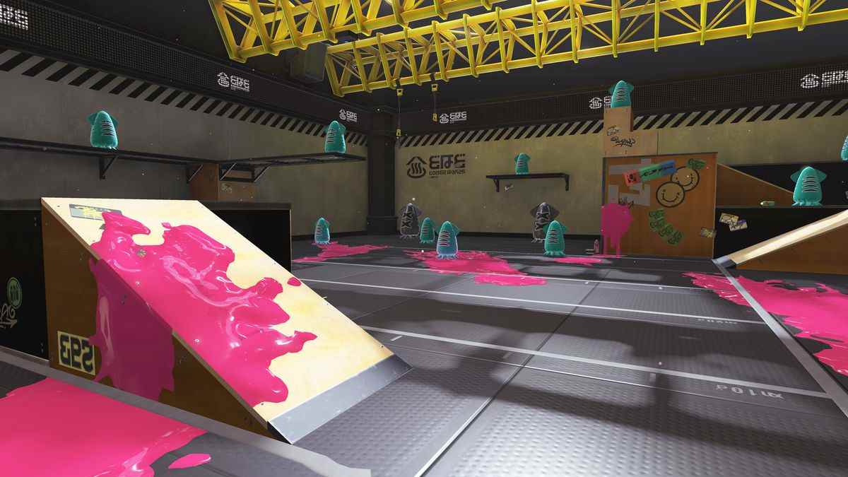 une image du hall de chargement que vous pouvez jouer dans splatoon 3