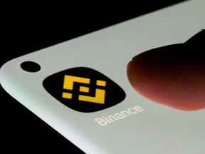 L'application Binance sur un smartphone.