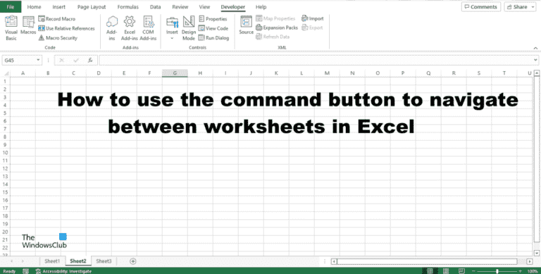 Comment naviguer entre les feuilles de calcul Excel à l’aide du bouton de commande