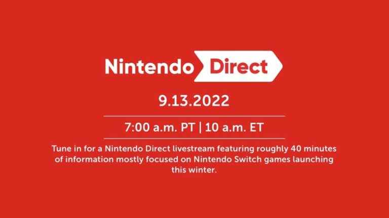 Nintendo Direct septembre 2022 LIVE: les plus grandes nouvelles du jeu Switch en temps réel