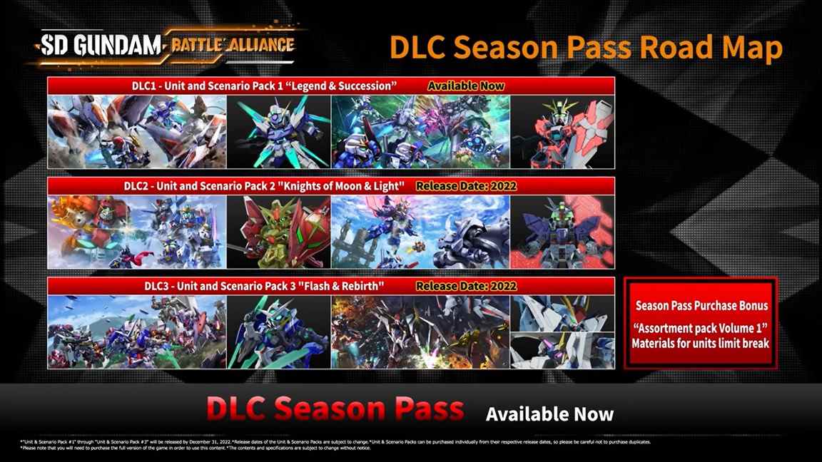 Bande-annonce du season pass SD Gundam Battle Alliance DLC
