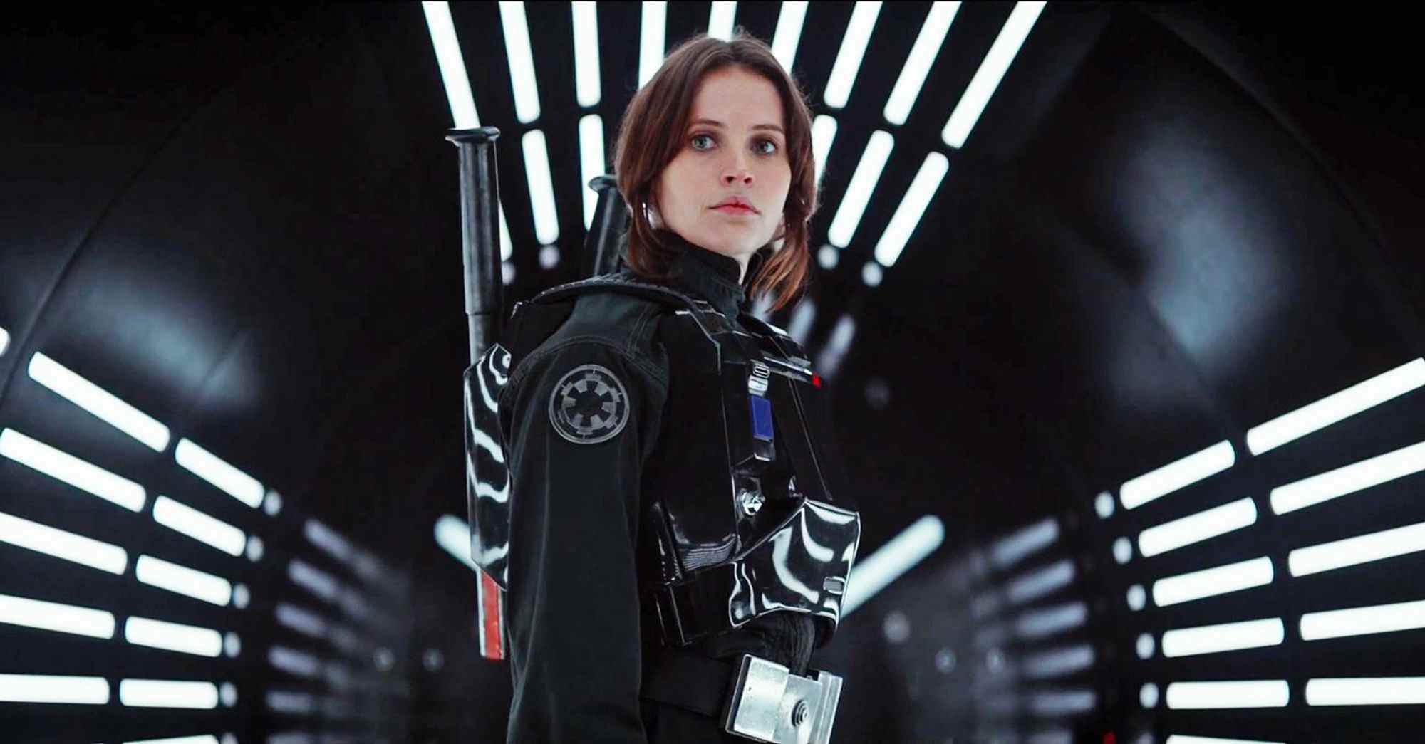 Felicity Jones dans le rôle de Jyn Erso dans Rogue One : A Star Wars Story