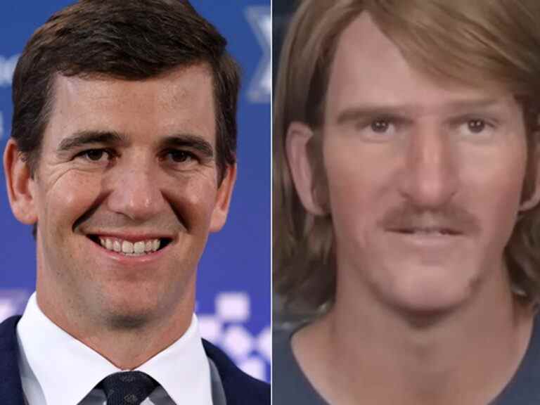 ‘HÉ!  I’M CHAD POWERS’: Eli Manning se maquille et essaie le football universitaire