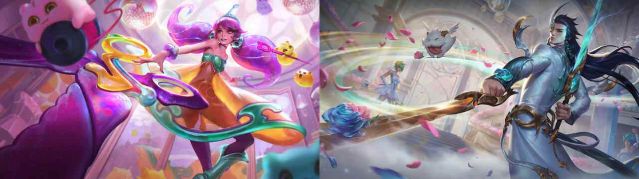 Les nouveaux skins de Wild Rift sont Space Grove Gwen et Crystal Rose Yone.