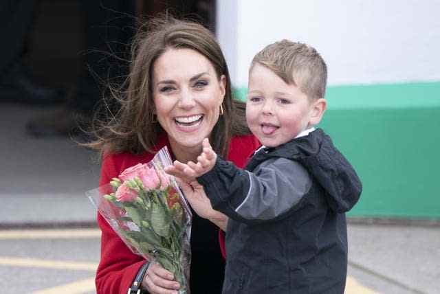 Kate reçoit des fleurs