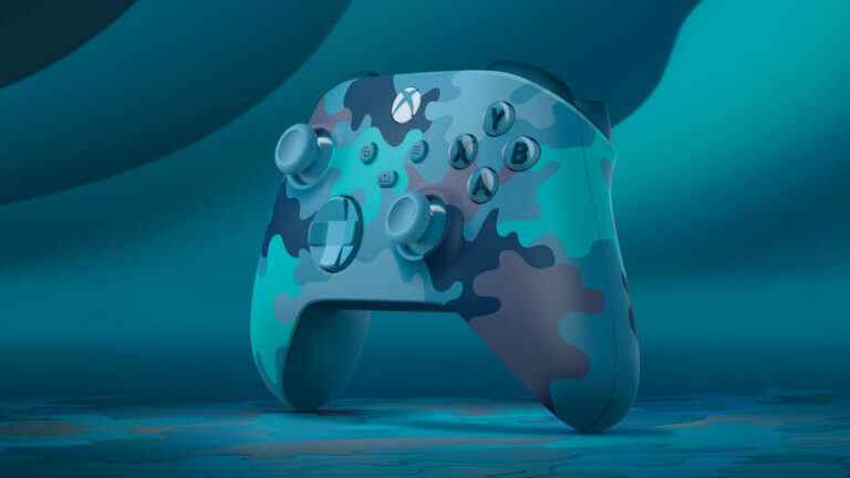 Le nouveau contrôleur Xbox Mineral Camo de Microsoft est Pure Blue Serenity
