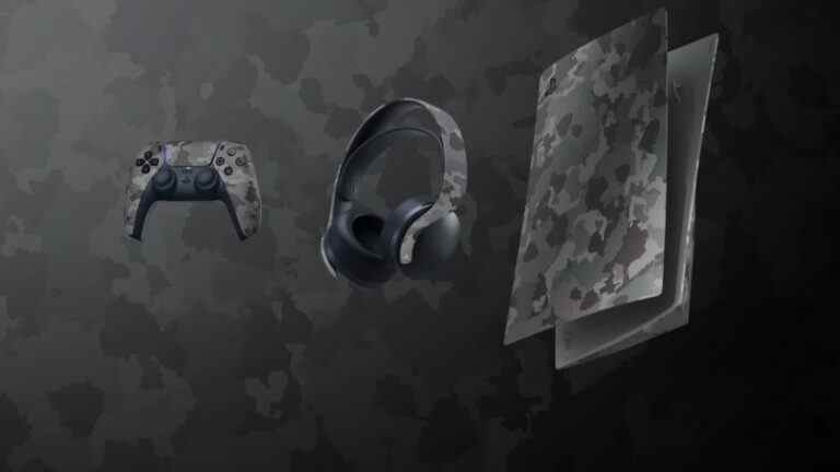 Accessoires de camouflage gris PlayStation 5 à venir cet automne
