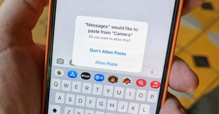 Apple est trop strict avec le copier-coller dans iOS 16