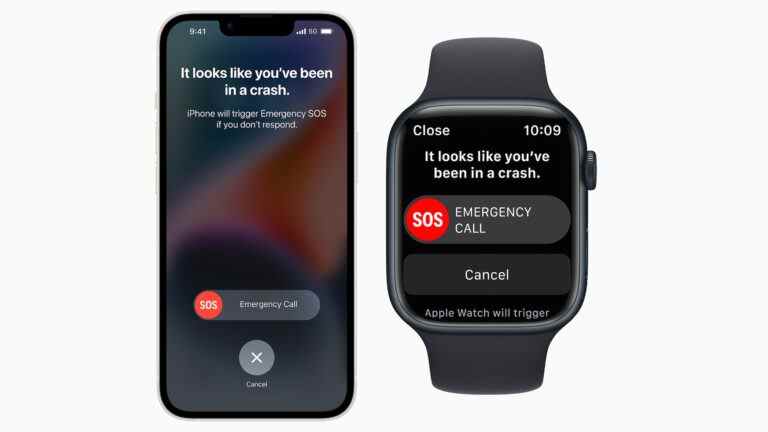 Apple iPhone 14 et Series 8 Watch bénéficient de la fonction de détection de collision de type OnStar