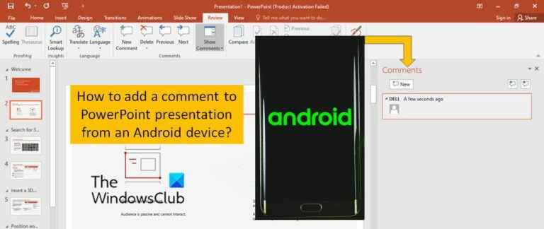 Comment ajouter des commentaires dans PowerPoint à partir d’un appareil Android