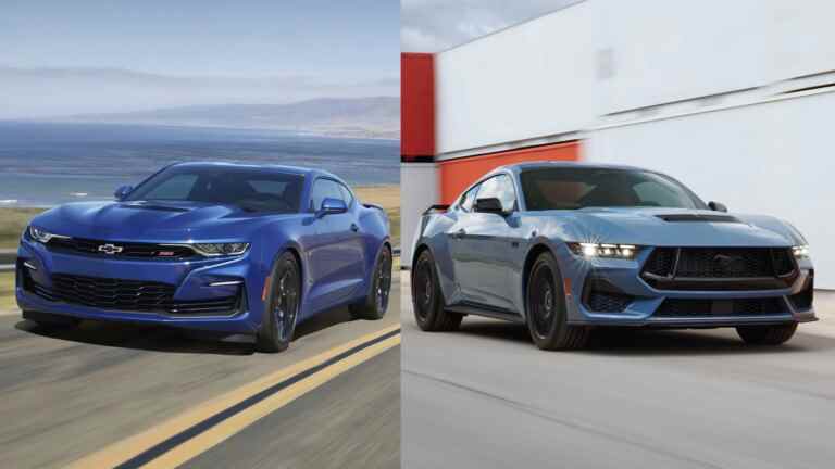 Comparaison des spécifications entre la Ford Mustang GT S650 2024 et la Chevrolet Camaro SS 2023