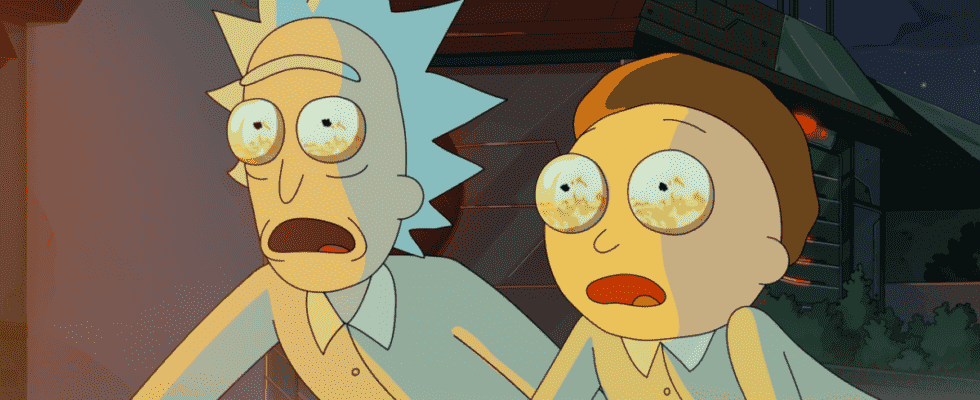 Rick and Morty shocked while watching large fire in Rick and Morty