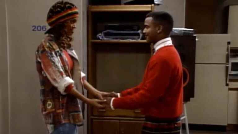 Jackie and Carlton (Tyra Banks and Alfonso Ribeiro) on The Fresh Prince of Bel-Air 