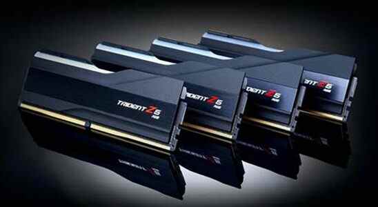 Four sticks of G.Skill Trident Z DDR5 RAM