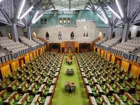 La Chambre des communes est vue avant l'ouverture de la 44e législature le 22 novembre, à Ottawa, Ontario, Canada le 19 novembre 2021. REUTERS/Patrick Doyle