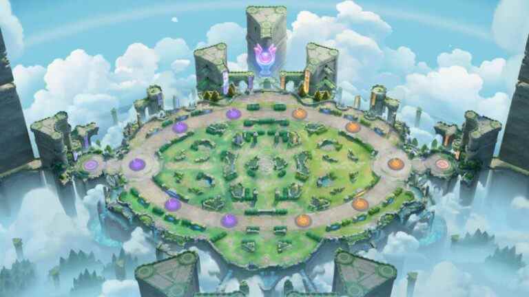 La célébration du 1er anniversaire de Pokemon Unite se poursuit avec plus de détails sur la nouvelle arène des ruines de Theia Sky
