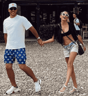 Brooks Koepka et Jena Sims font la fête à Portofino.  JÉNA SIMS/ INSTAGRAM