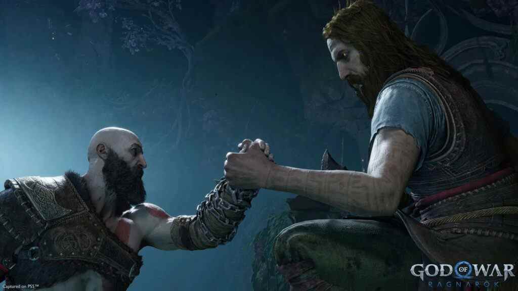 Tyr et Kratos de God of War Ragnarok