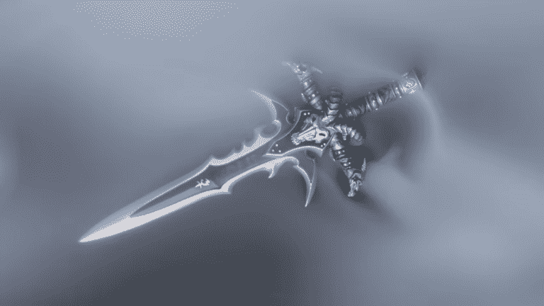 A jewellery recreation of Frostmourne.