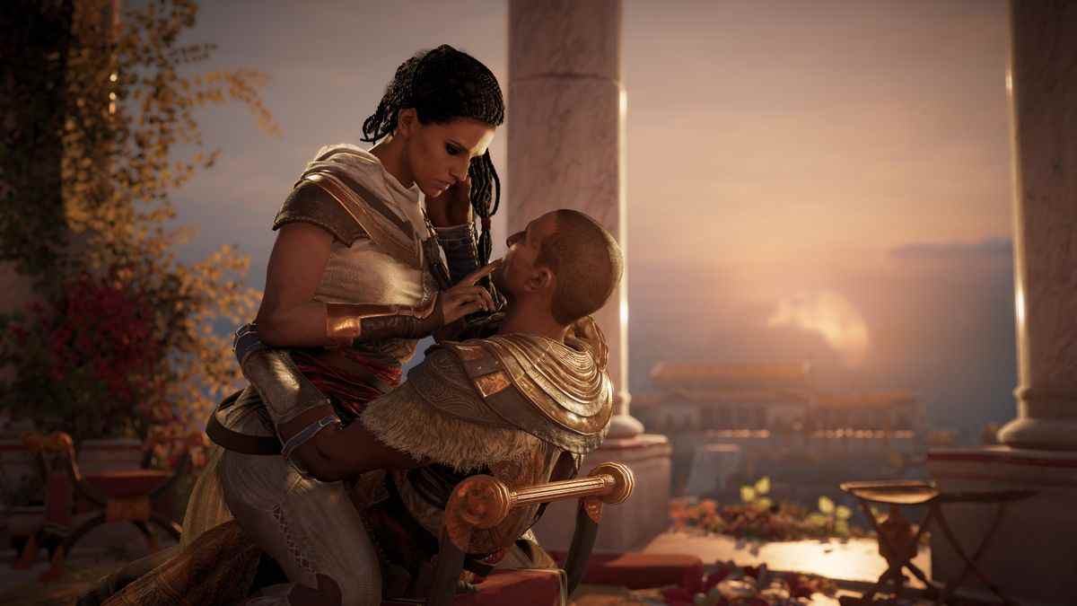 Assassin's Creed Origins - Bayek et Aya s'embrassent