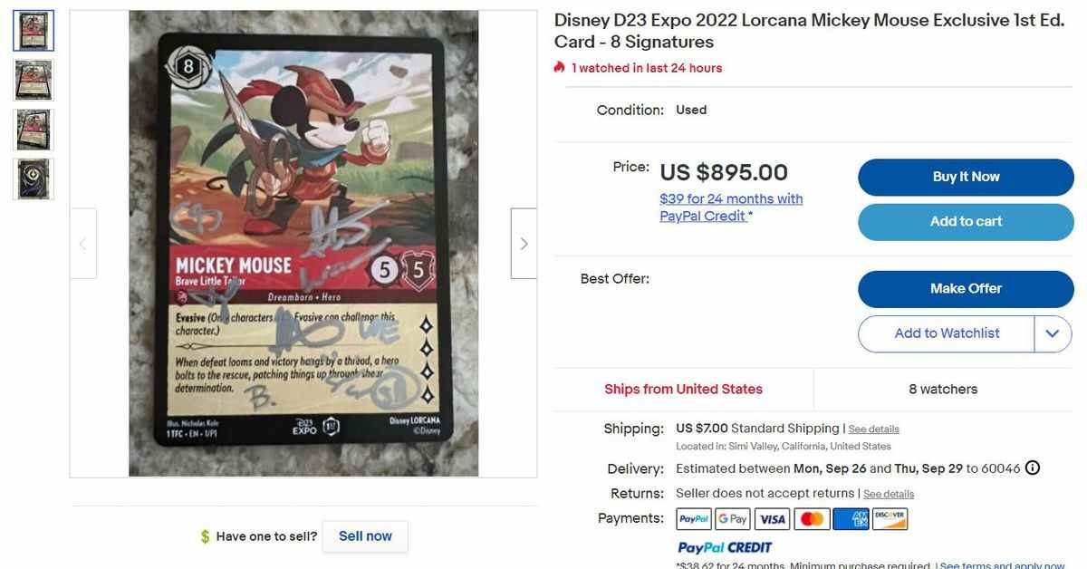 Le prix élevé des cartes Disney Lorcana est un bon signe pour les fans de jeux de cartes à collectionner
