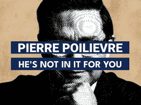 Une capture d'écran d'une nouvelle publicité anti-Poilievre commandée par le NPD.