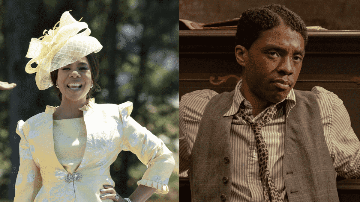 Regina Hall and Chadwick Boseman side by side 