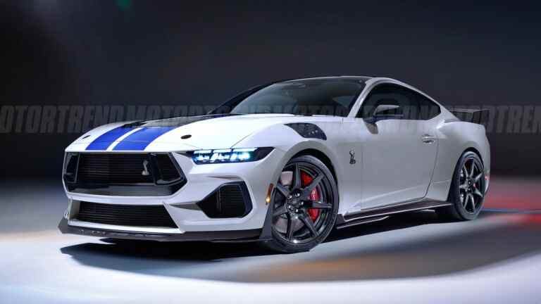 Rendu de la Ford Mustang Shelby GT500 2026 – Aile massive et tout!