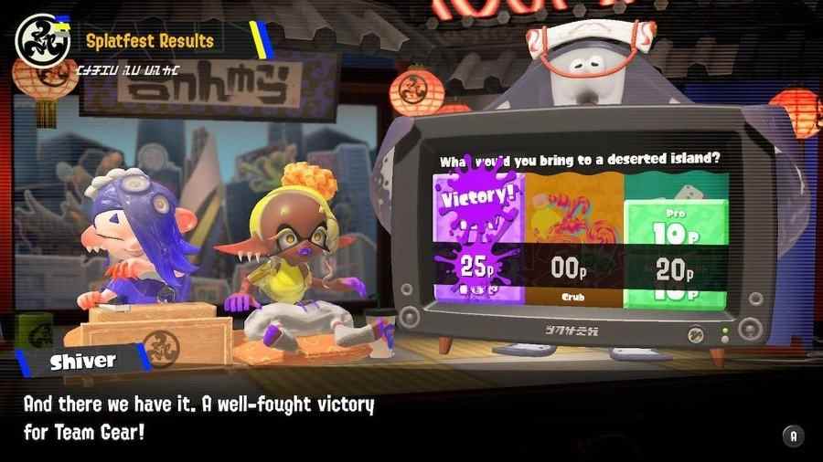 Équipement de l'équipe gagnante de Splatoon 3 Splatfest